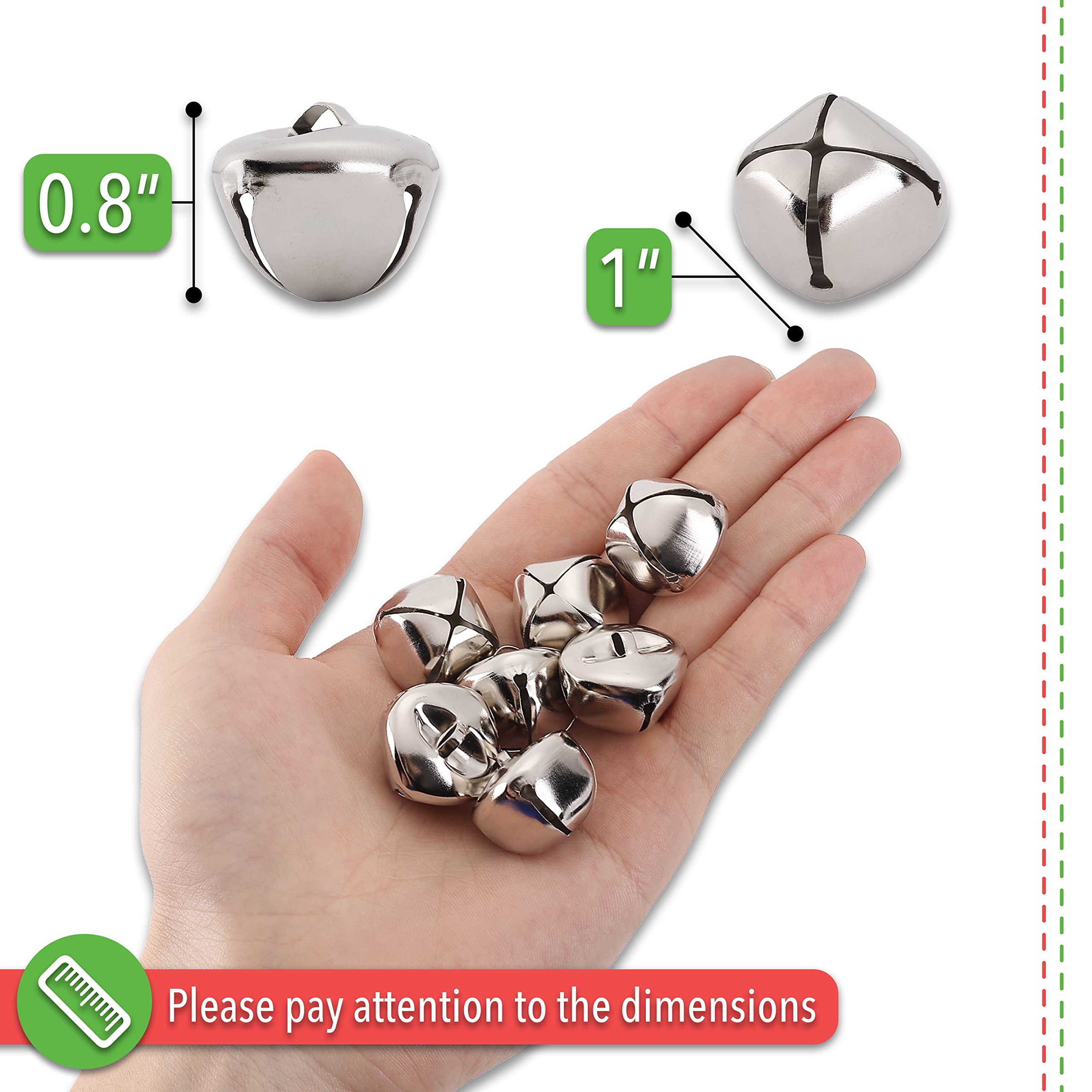 Amazon.com: Mr. Pen- Jingle Bells, 1 Inch, 50 pcs, Silver Small